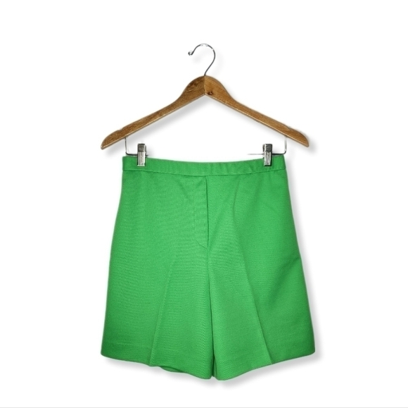 Vintage Bight Kelly Green High Rise Trouser Short Elastic Waist - Picture 1 of 11